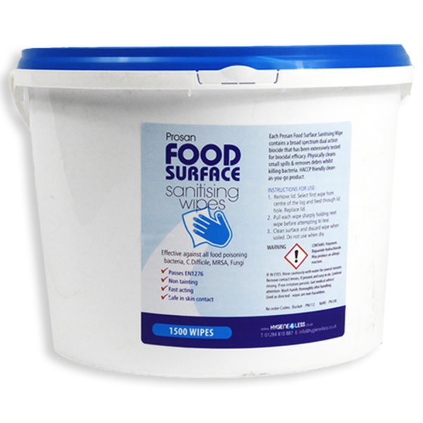 PN112 Food Surface Wipes 1500 Sheet Bucket