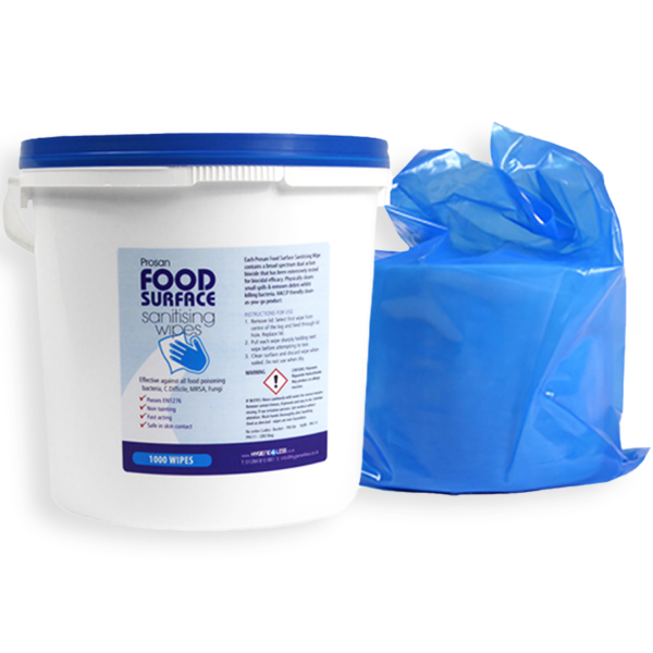 1000 Sheet Food Catering Surface Wipes Buckets & Refills
