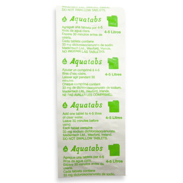 PN556 Aquatabs 33mg Water Purifying Tablets