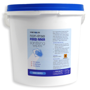 PN116 1000 sheet Non-Rinse Food Area Sanitising Wipes Bucket