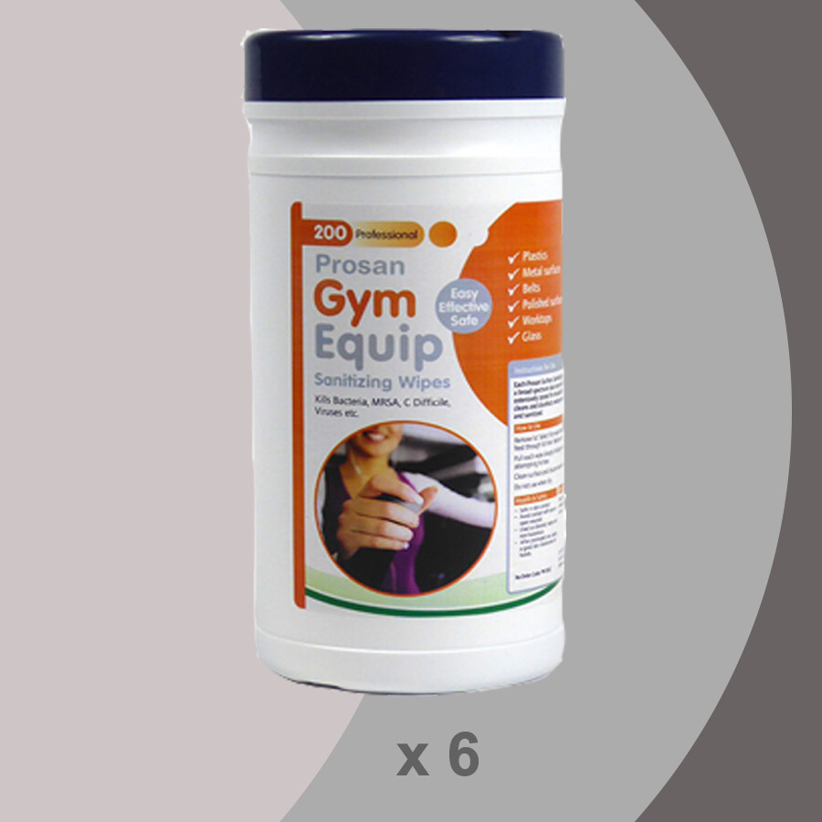 6 x 200sht Gym Wipes hygiene4less