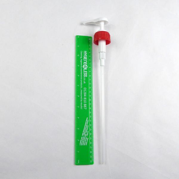 PN605 Pelican Pump Dispenser with ruler showing size
