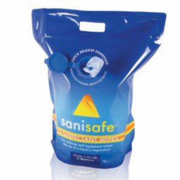 PN1033 Sanisafe Wipes in Quick Release Dispenser