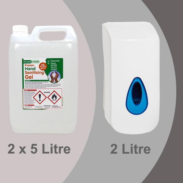PN614 Alcohol Hand Gel 2 x 5L + 1 x 2L Dispenser
