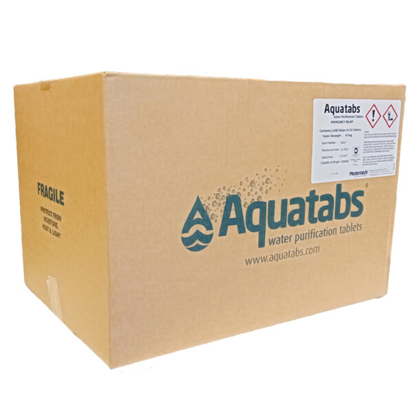 Bulk Carton 1,600 Strips (16,000 tablets) Water Cleaning Tablets from Aquatabs. 8 Kgs