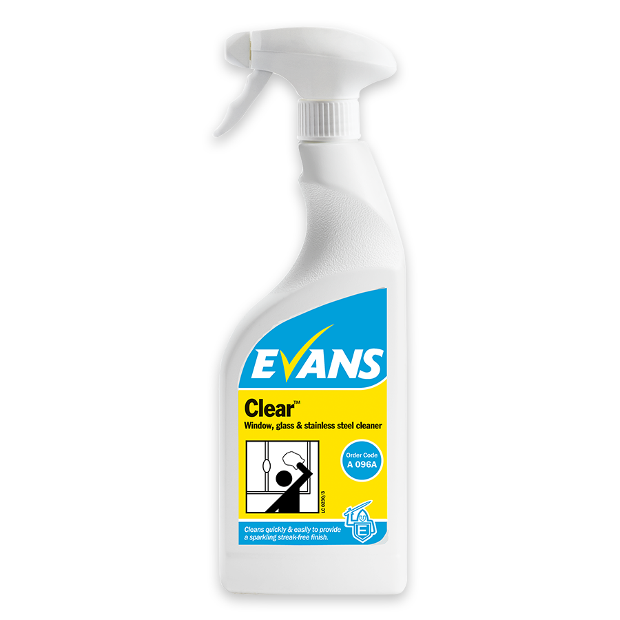 PN1425 Evans Clear Glass Cleaner 750ml Trigger Spray