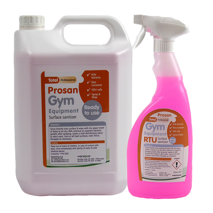 Gym Sanitiser 750ml Ready To Use Trigger Spray 5 Litre Refill Hygiene4less Gym Sanitiser 750ml Ready To Use Trigger Spray 5 Litre Refill Hygiene4less