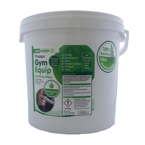 PN1025 Prosan Biodegradable Gym Wipes 1000 Sheet Bucket