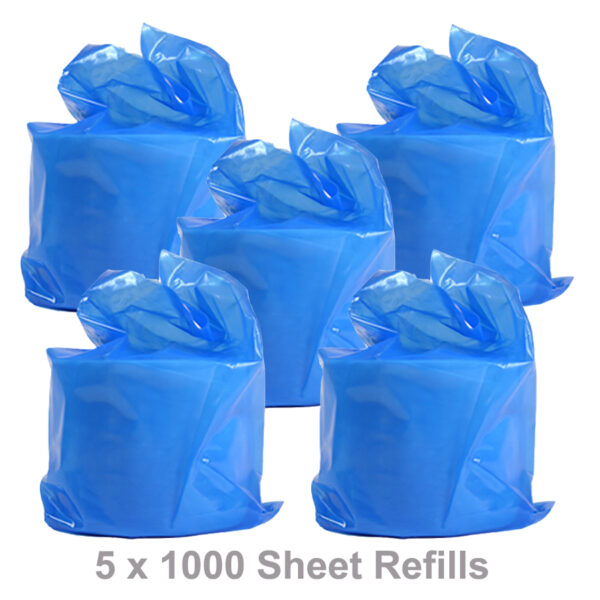 PN1034 5 x 1000 Sheet Refills for Gym Buckets and Wall Dispensers