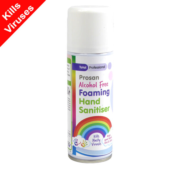 PN6048 Prosan 200ml Aerosol Alcohol Free Foaming Hand Sanitiser for Kids