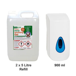 PN615 10 LItres of 70% Alcohol Gel with a 900ml Refillable Brightwell Pump