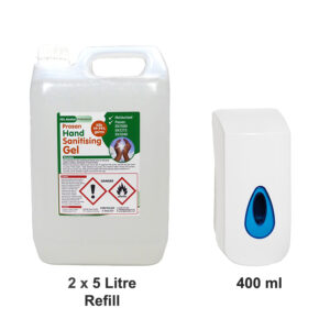 PN616 Alcohol Hand Sanitizer 10 Litres Plus 400 ml Brightwell Wall Dispenser