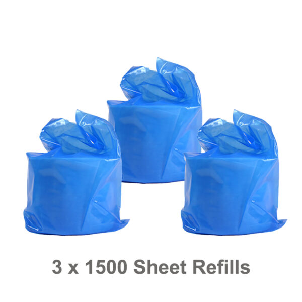 PN1038 3 x 1500 Sheet Food Wipe Refill Bags