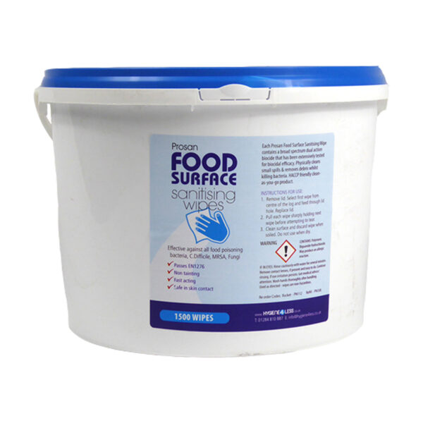 PN112 Bucket 1500 sheet Blue Food Surface Wipes for Surface Sanitising