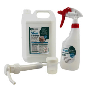 PN502 Stericide Super Concentrated Food Surface Disinfectant Sanitiser - makes up to 400L. Pases BS EN 1276 at 40:1 Dilution.