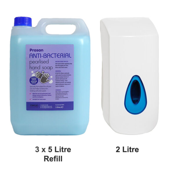 PN620 3 x 5L Anti Bac Soap + 1 x 2L Brightwell Soap Dispenser