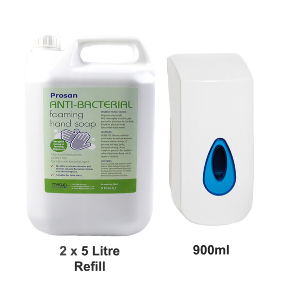 PN624 3 x 5L Alcohol Free Foaming Hand Soap + 2 x 900ml Brightwell Dispensers (offer 8)