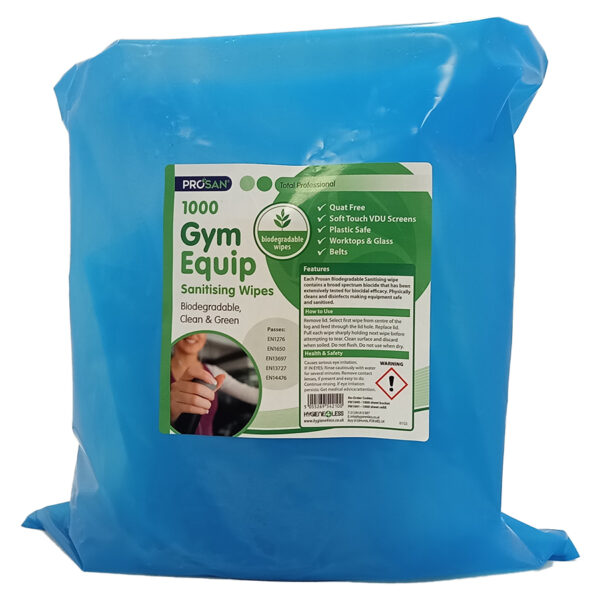 PN1041 Biodegradable Gym Wipes - 1000 Sheet Refill Bag