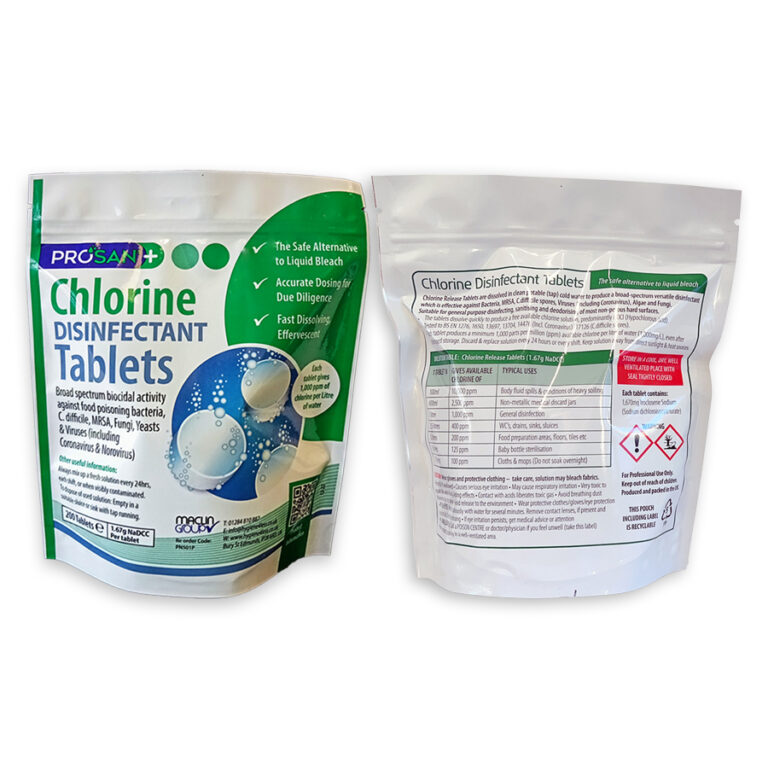 Chlorine Tablet Recyclable Pouch Pack 1.67g NaDCC 200 Tablets