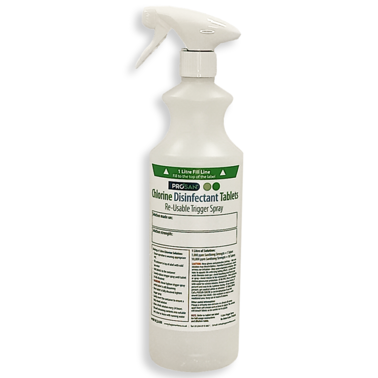 Prosan Chlorine Disinfectant Tablets 1 Litre Dilution Bottle with