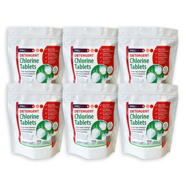 PN554P Detergent Chlorine Tablet Pouch Pack Case x6